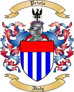 Priola Family Crest from Italy