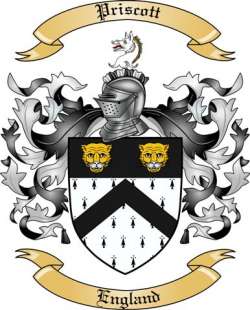 Priscott Family Crest from England2
