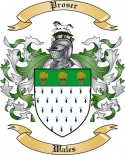 Proser Family Crest from Wales