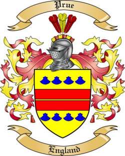 Prue Family Crest from England