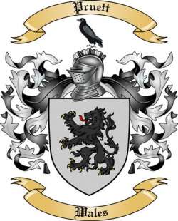 Pruett Family Crest from Wales