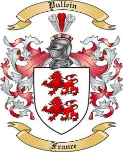 Pullein Family Crest from France