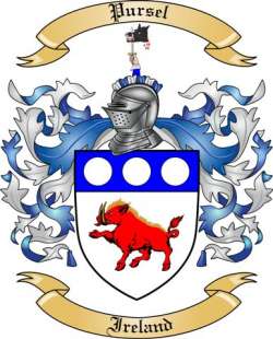 Pursel Family Crest from Ireland