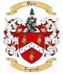 Pyne Family Crest from England