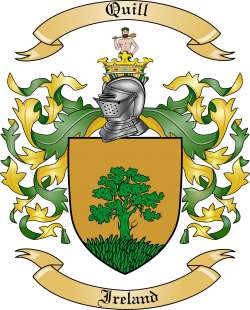Quill Family Crest from Ireland