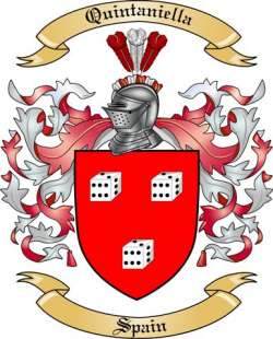 Quintaniella Family Crest from Spain