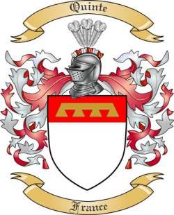 Quinte Family Crest from France