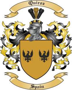Quiroz Family Crest from Spain