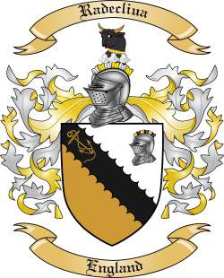 Radecliua Family Crest from England