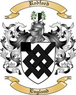 Radford Family Crest from England