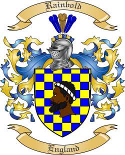Rainbold Family Crest from England