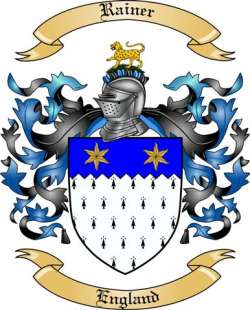Rainer Family Crest from England