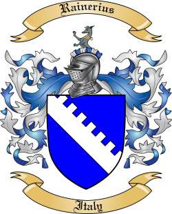 Rainerius Family Crest from Italy