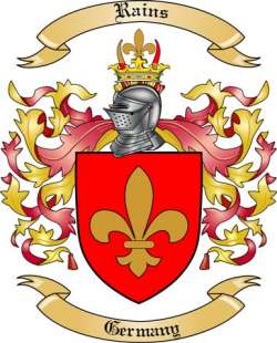 Rains Family Crest from Germany
