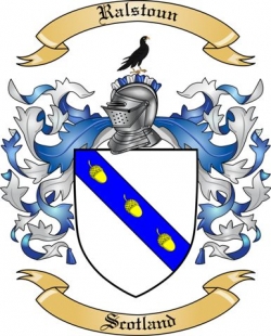 Ralstoun Family Crest from Scotland