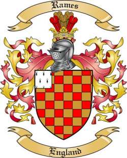 Rames Family Crest from England