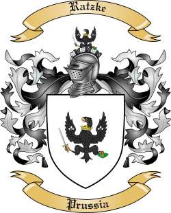Ratzke Family Crest from Prussia