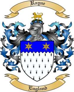 Rayne Family Crest from England2