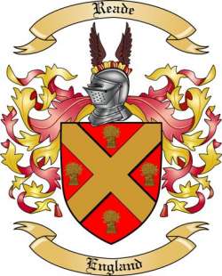 Reade Family Crest from England