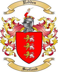 Redden Family Crest from Scotland