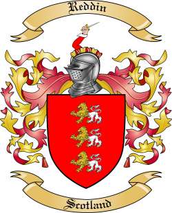Reddin Family Crest from Scotland
