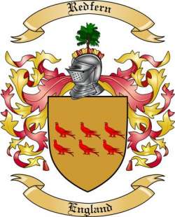 Redfern Family Crest from England