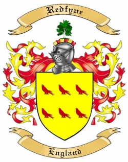 Redfyne Family Crest from England