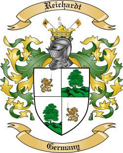 Reichardt Family Crest from Germany