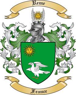 Reme Family Crest from France