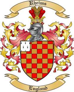 Rheims Family Crest from England