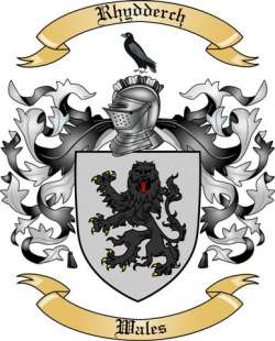 Rhydderch Family Crest from Wales