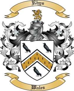 Rhys Family Crest from Wales