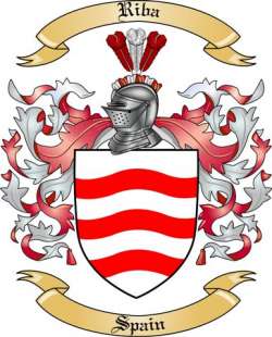 Riba Family Crest from Spain