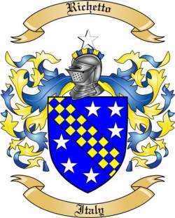 Richetto Family Crest from Italy