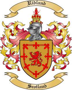 Ridland Family Crest from Scotland