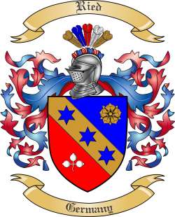 Ried Family Crest from Germany