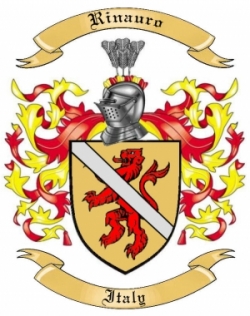 Rinauro Family Crest from Italy