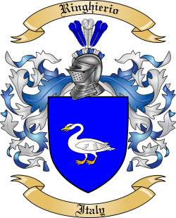 Ringhierio Family Crest from Italy