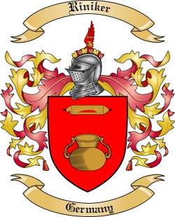 Riniker Family Crest from Germany