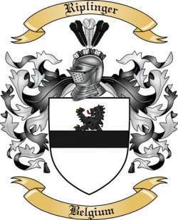 Riplinger Family Crest from Belgium
