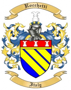Rocchetti Family Crest from Italy