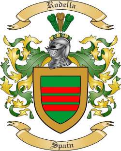 Rodella Family Crest from Spain