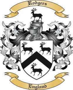 Rodgers Family Crest from Engalnd