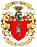 Rodrigues Family Crest from France