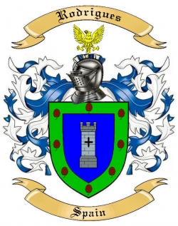 Rodrigues Family Crest from Spain