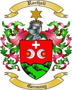 Roetheli Family Crest from Germany