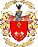 Romandetta Family Crest from Italy