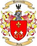Romanelli Family Crest from Italy