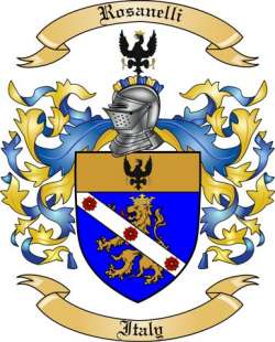 Rosanelli Family Crest from Italy