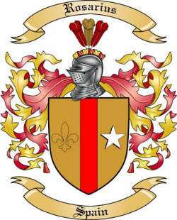 Rosarius Family Crest from Spain
